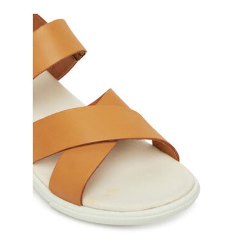 Дамски сандали  Естествена кожа - Кафяв Ecco