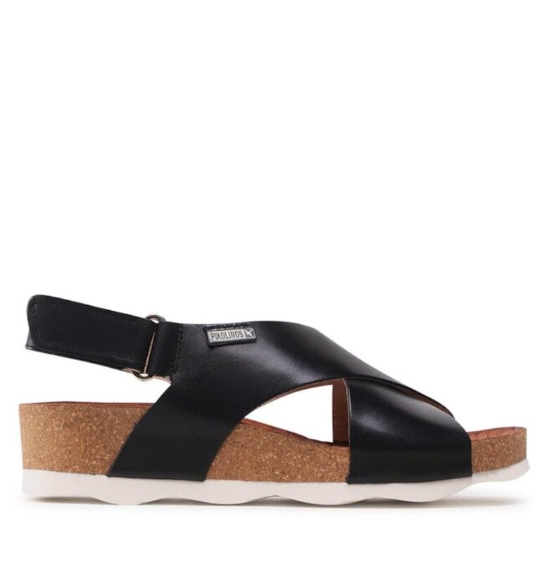 Дамски сандали -  Естествена кожа - Черни - Черен Pikolinos