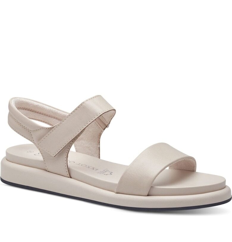 Дамски сандали -  Естествена/Синтетична кожа - Бежови - Бежов Marco Tozzi