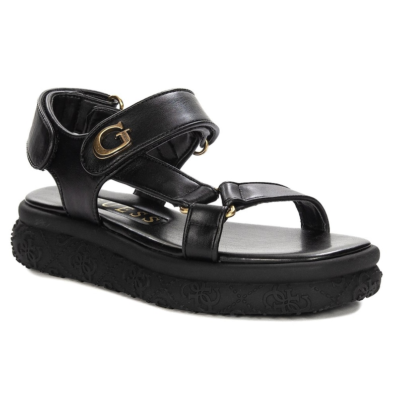 Дамски сандали  от естествена кожа - Черен GUESS