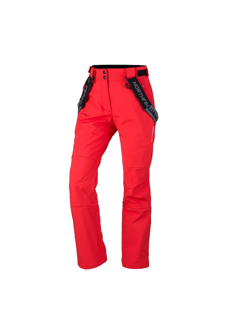 Дамски софтшел панталон за ски 10K/5K Isabela - Червен NORTHFINDER