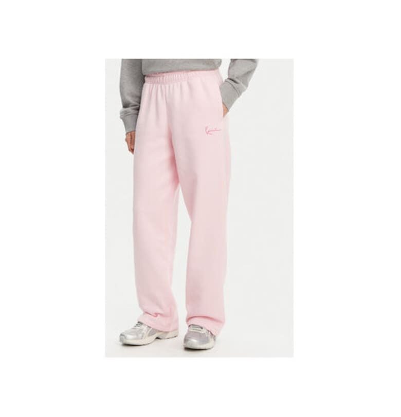 Дамски спортен панталон  61030060 - памук/полиестер - розов Karl Kani