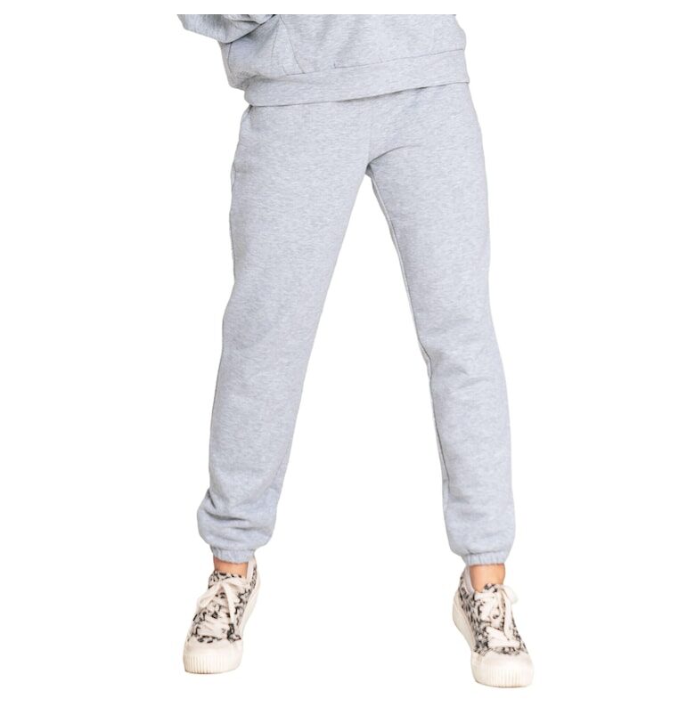 Дамски спортен панталон M1056 -  Памук - Сив - Figl