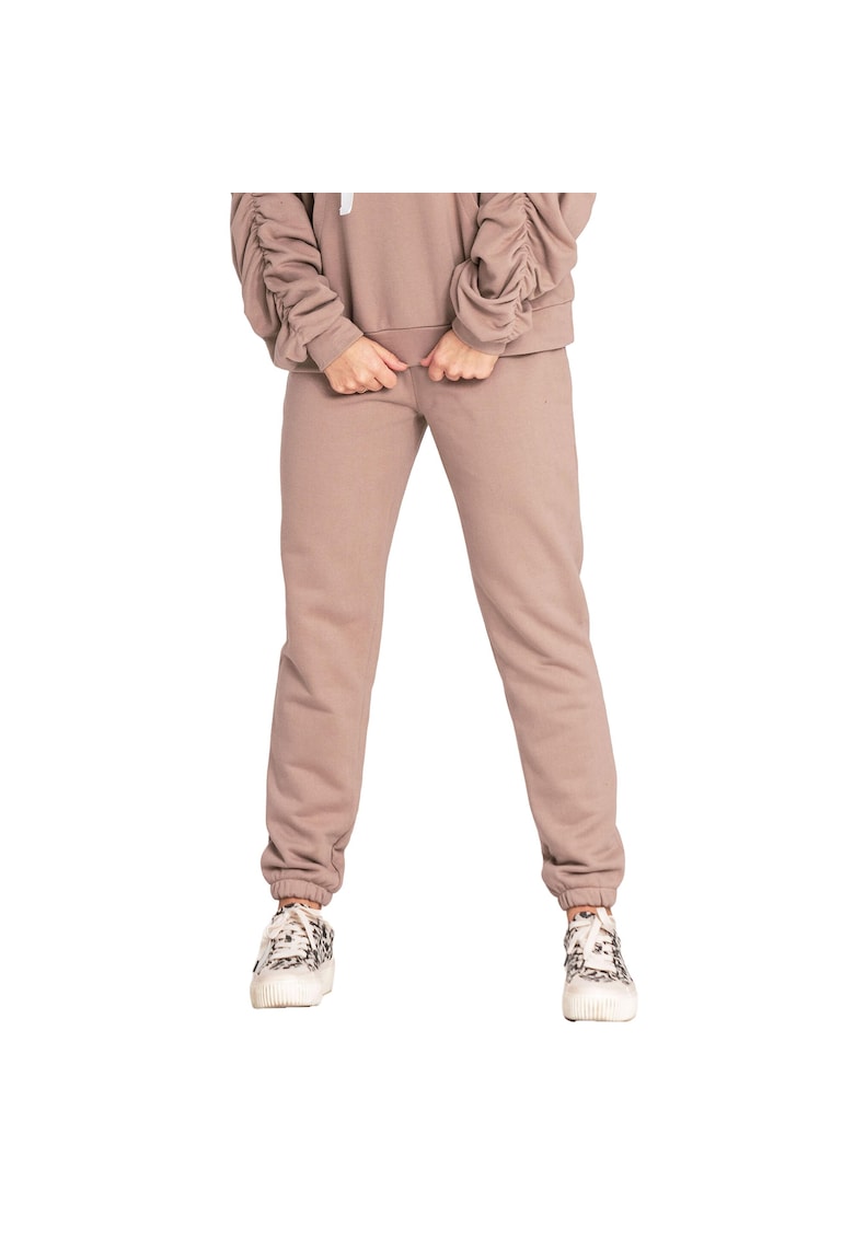 Дамски спортен панталон - Памук - Бежов - Figl