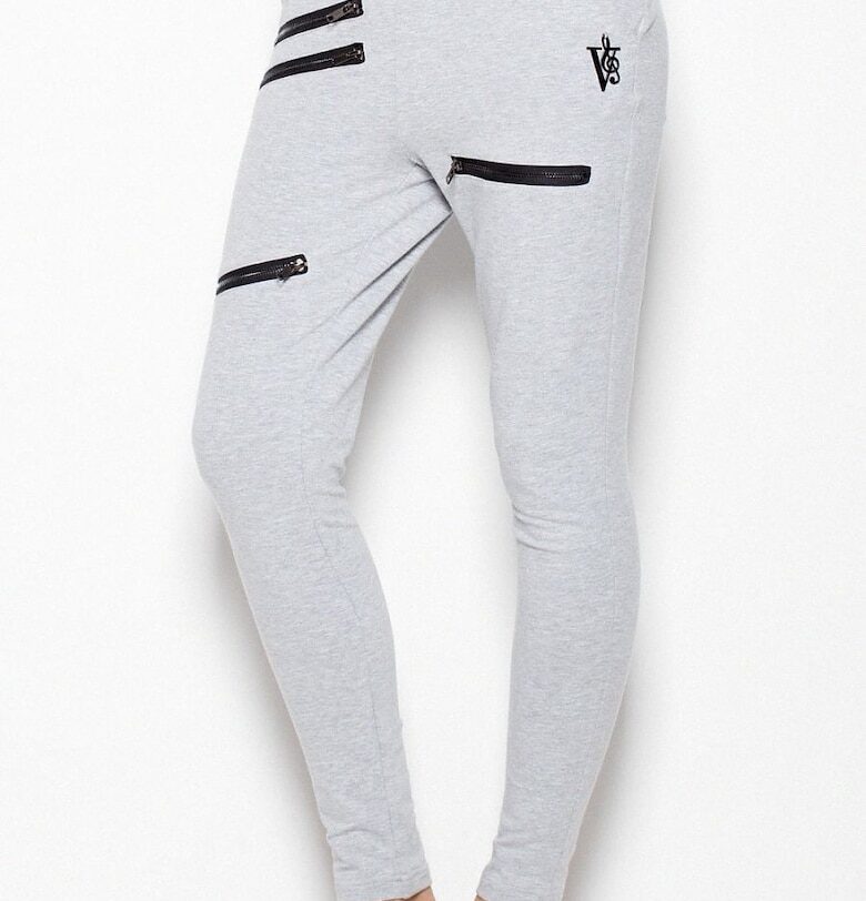 Дамски спортен панталон  втален - ниска талия - сив - памук Venaton