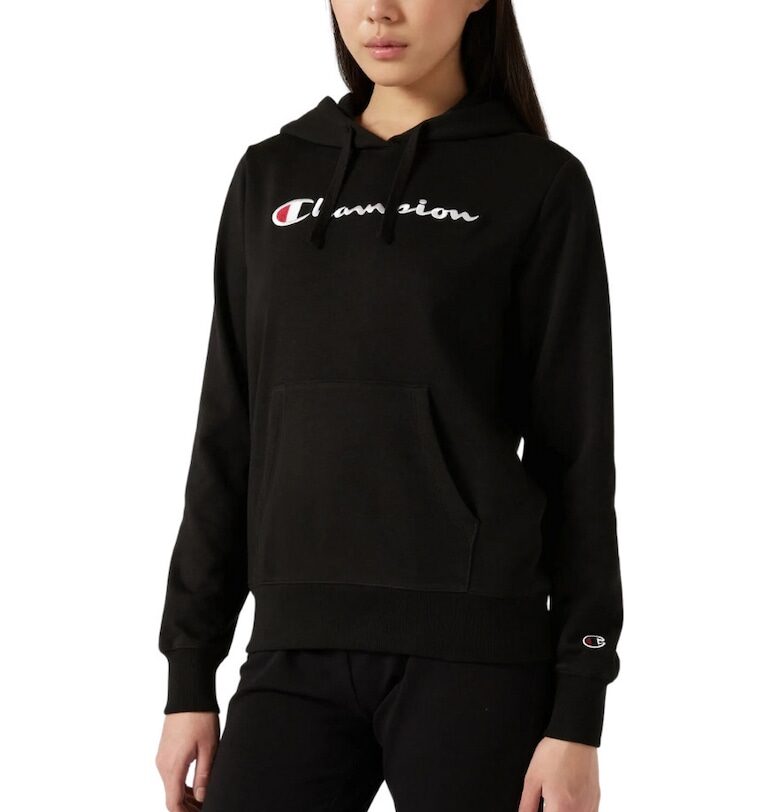 Дамски спортен суитшърт  полиестер/памук - черен Champion
