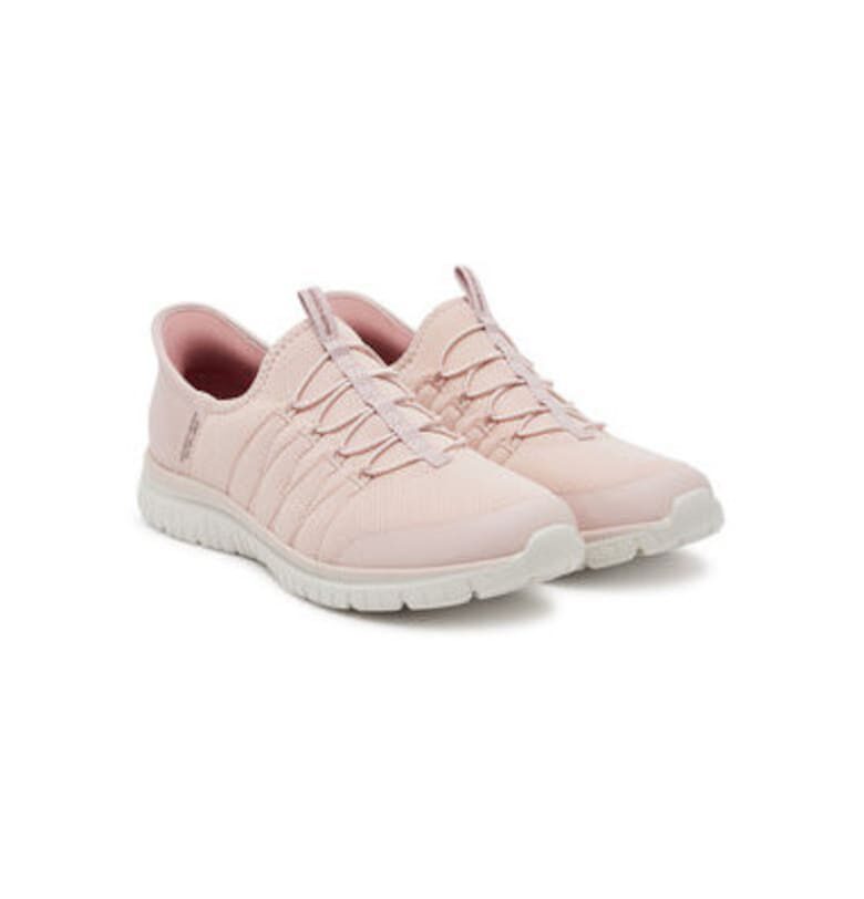Дамски спортни обувки - 104426 -  Текстил - Розово Skechers