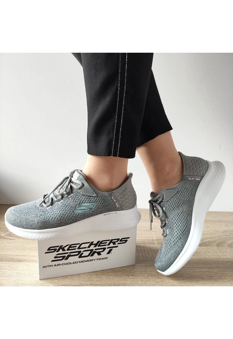 Дамски спортни обувки 150012 Gymt - Grisda - Сив Skechers