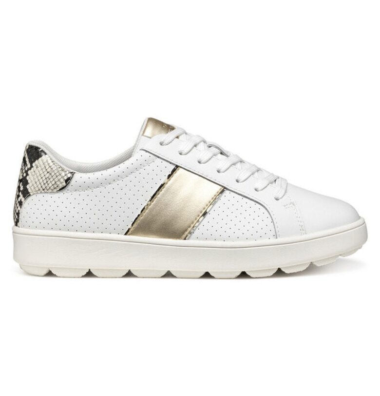 Дамски спортни обувки  304623585 - Естествена кожа - Бял - Бял Geox