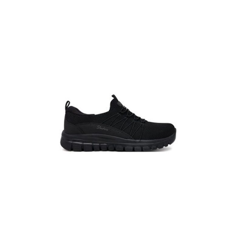 Дамски спортни обувки  304739873 - Текстил - Черен - Черен Skechers