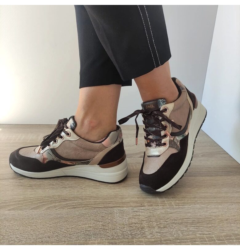 Дамски спортни обувки 37901-813 - Кафяв Велур + Цвят - Кафяв Anekke