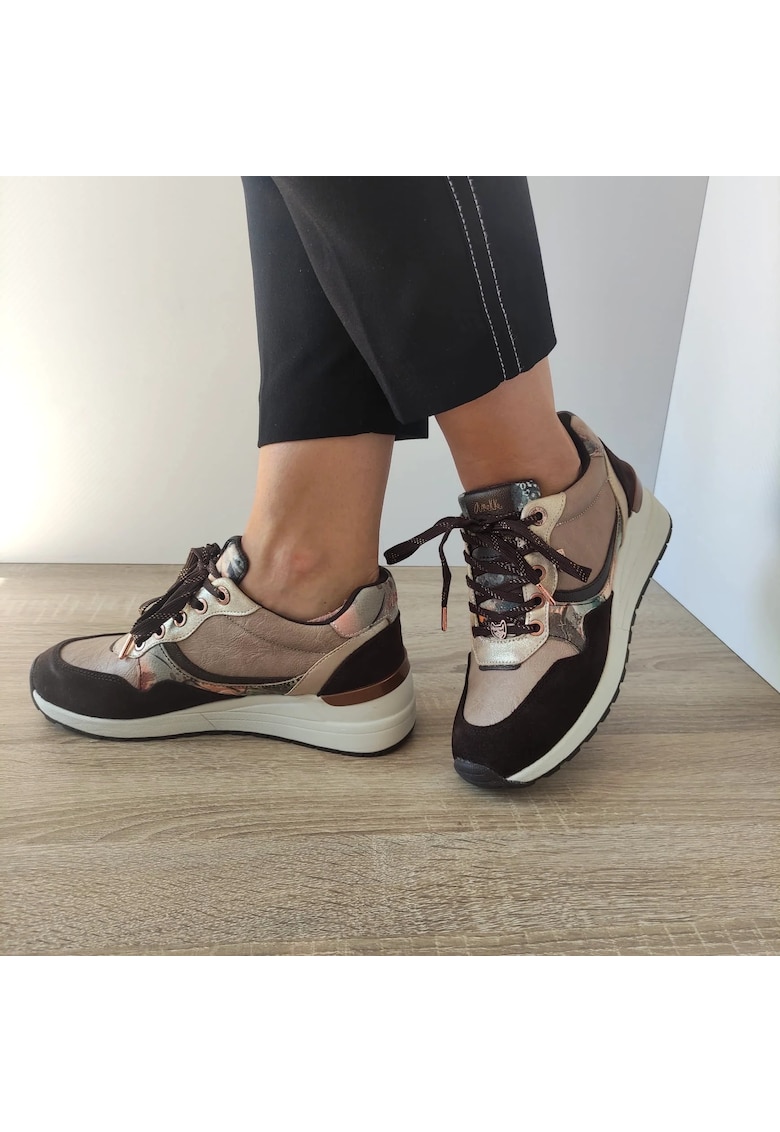 Дамски спортни обувки 37901-813 - Кафяв Велур + Цвят - Кафяв Anekke