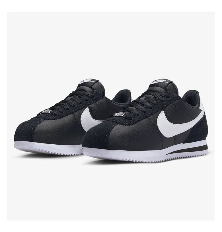 Дамски спортни обувки  Cortez - естествена кожа/текстил - черни Nike