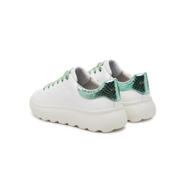 Дамски спортни обувки - D45TCD-085KY -  Естествена кожа - Бял Geox