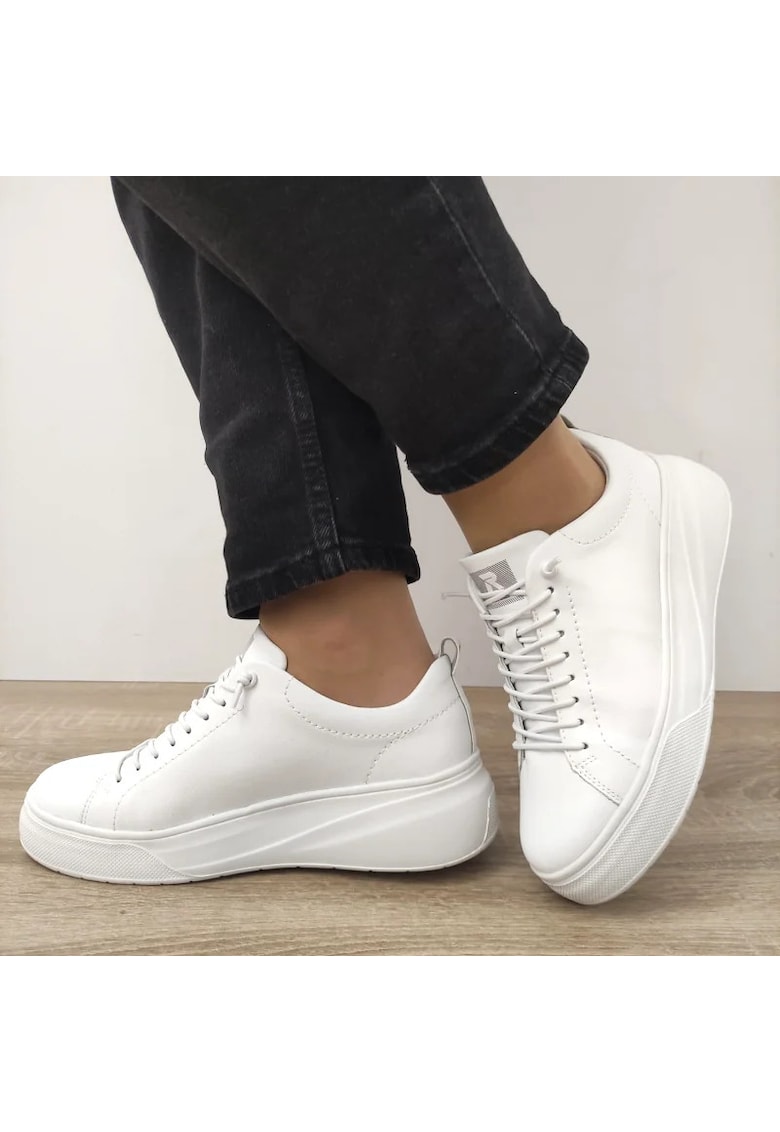 Дамски спортни обувки W2301-80 Бели - Бяло - Бял Rieker