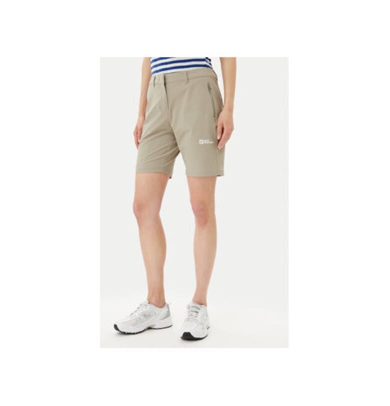 Дамски спортни шорти  A63931 - Рециклиран полиестер - Бежов - Бежов Jack Wolfskin