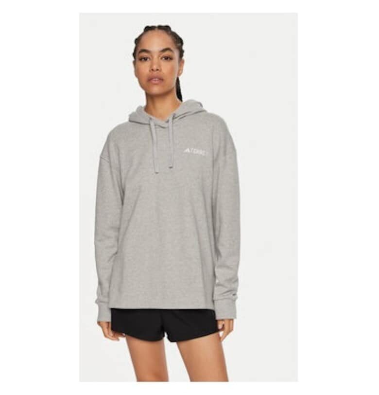 Дамски суитшърт -  304055577 - Органичен памук - Сив - Сив adidas