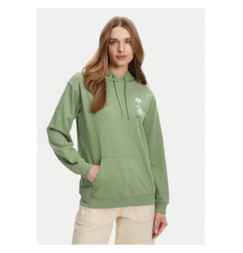 Дамски суитшърт  ERJFT04952 - памук/полиестер - зелен - Зелен ROXY