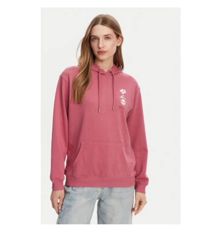 Дамски суитшърт  ERJFT04952 - памук/полиестер - розов - Розово ROXY