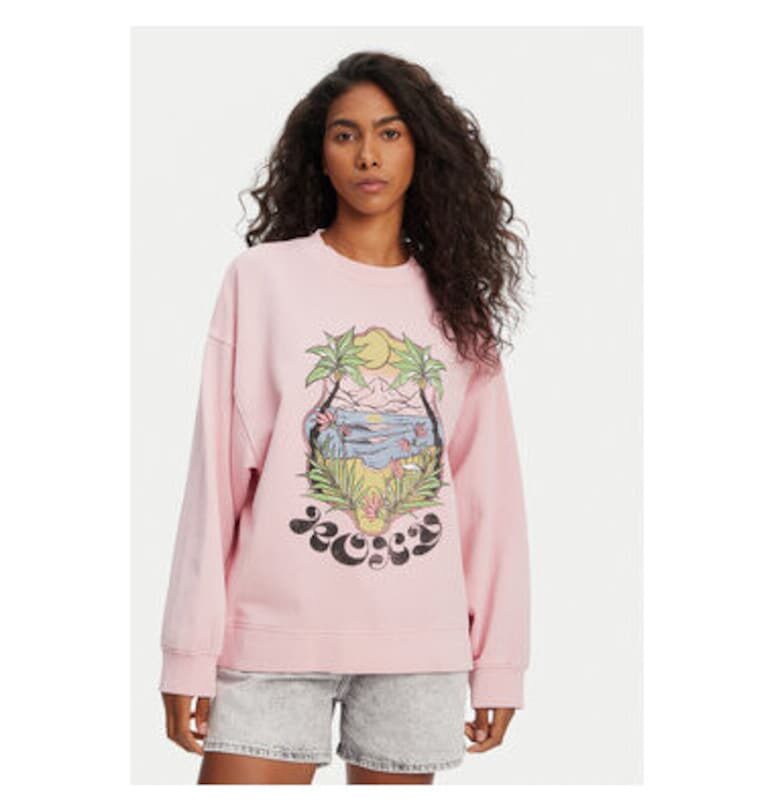 Дамски суитшърт  ERJFT04997 - Памук/Полиестер - Розов - Розово ROXY