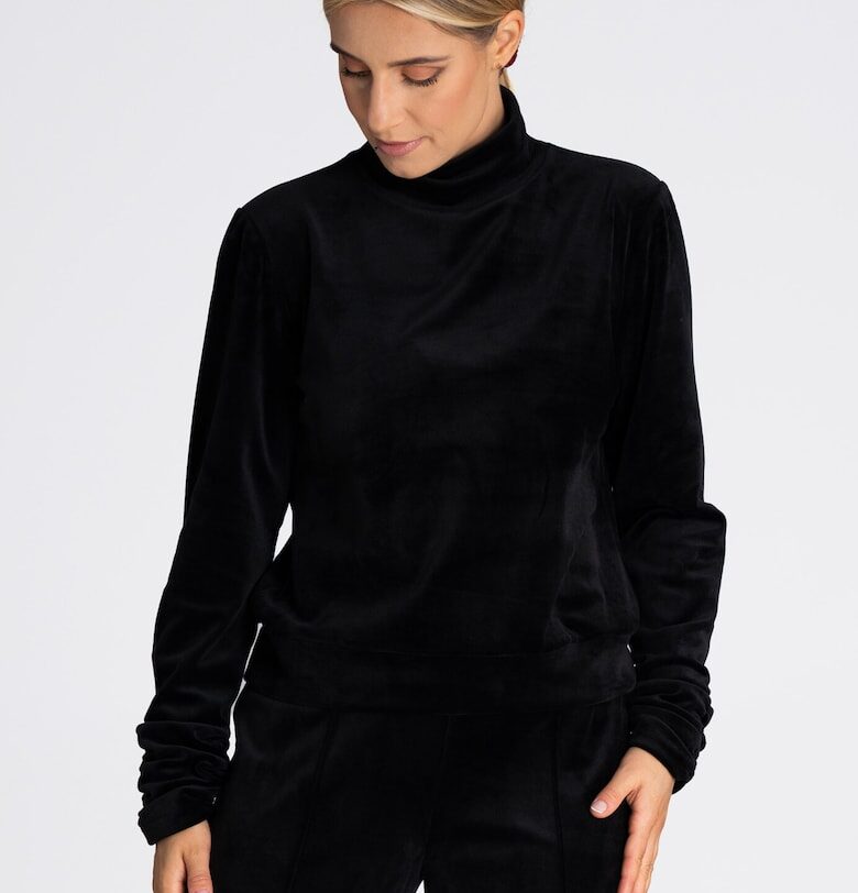 Дамски суитшърт  M967 - черен - кадифен вид - полиестер Figl