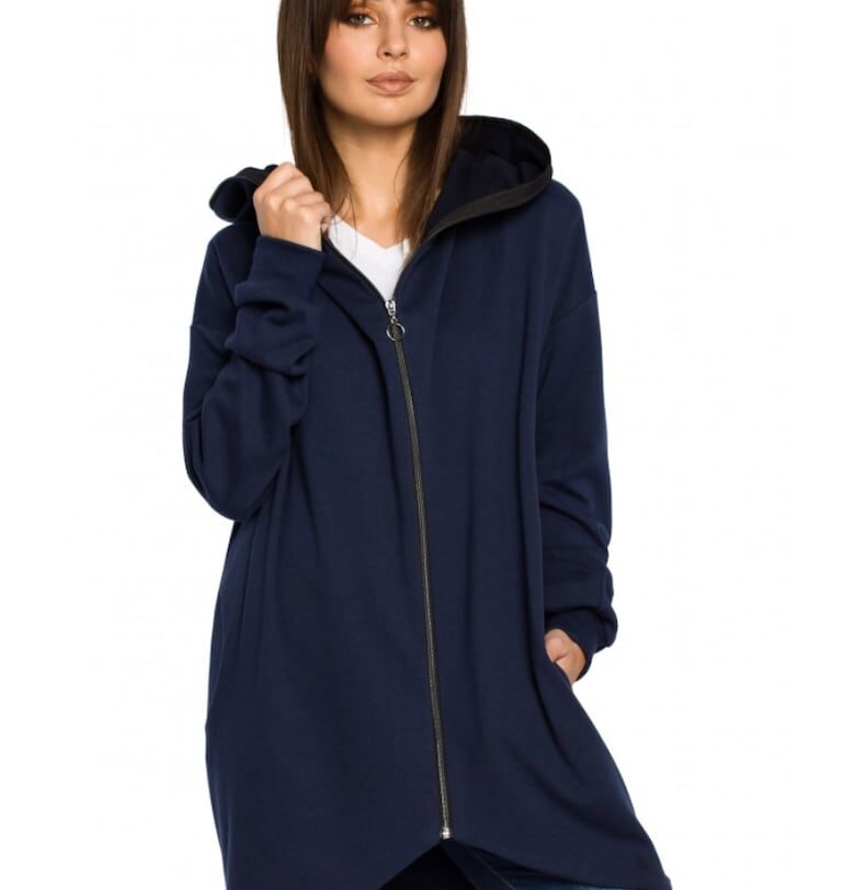 Дамски суичър - Памук/Полиестер/Вискоза 32'4 - Тъмносин OEM