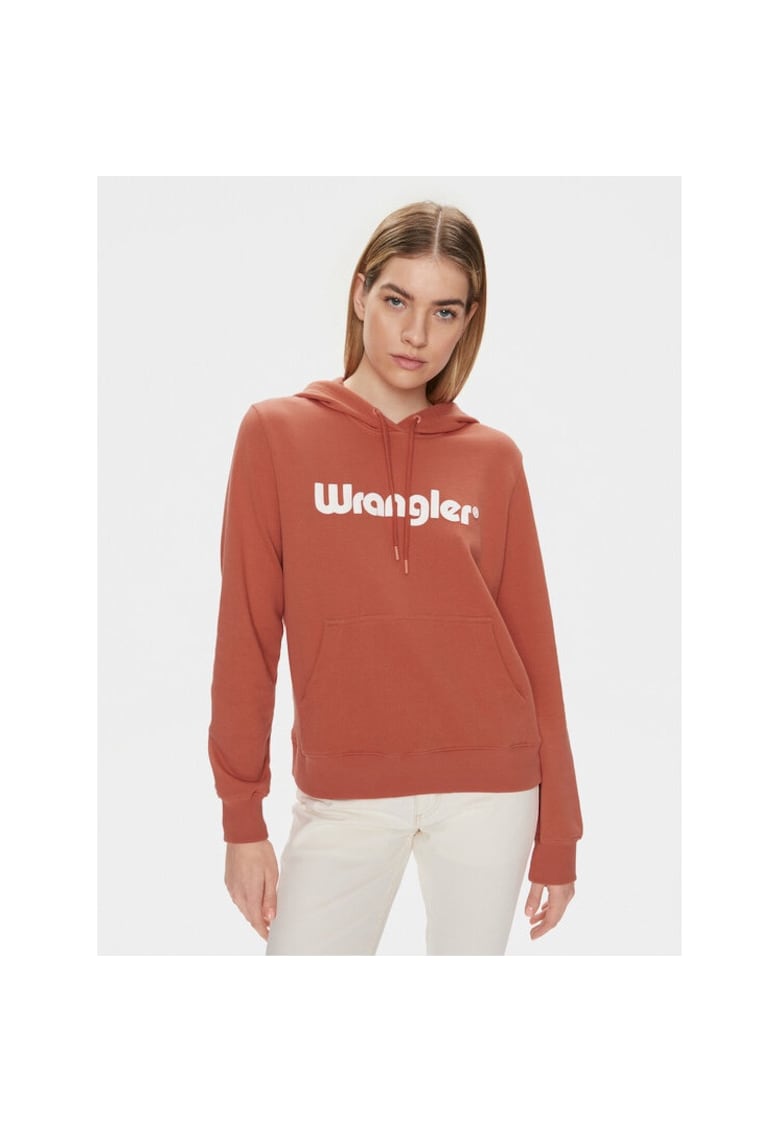 Дамски суичър - оранжев - памук - Оранжев Wrangler