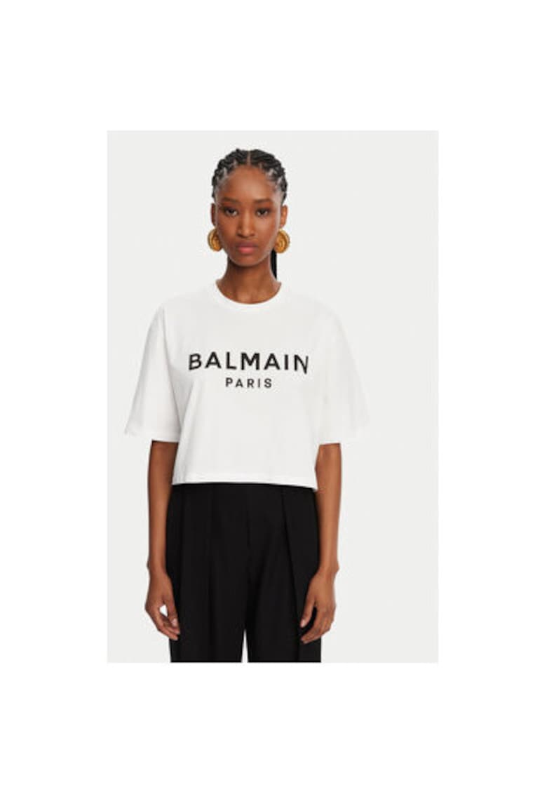 Дамски тениски - 305313256 - Памук - Бял Balmain