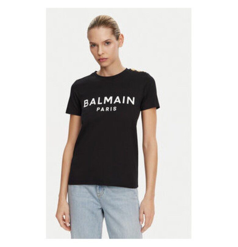 Дамски тениски -  305313263 - Памук - Черен - Черен Balmain