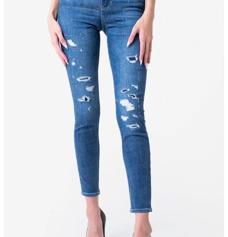 Дамски тесни дънки  W2RA46 - Син GUESS