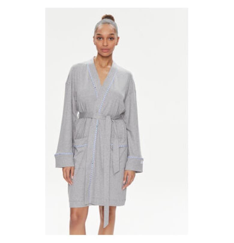 Дамски халат -  303731090 - Памук/Вискоза - Сив - Сив DKNY