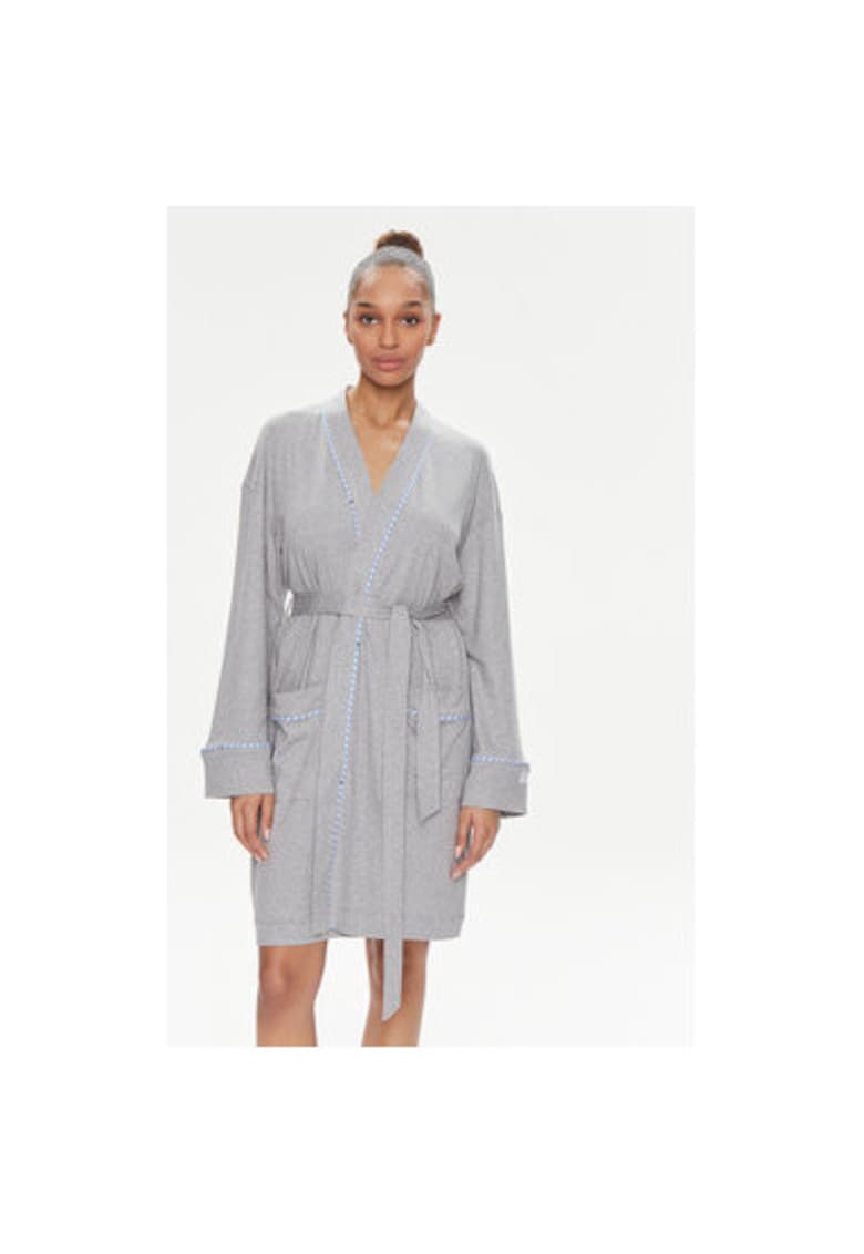 Дамски халат - 303731090 - Памук/Вискоза - Сив - Сив DKNY