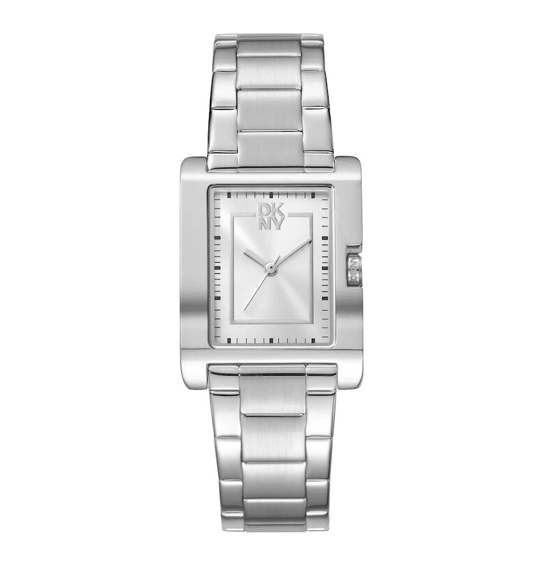 Дамски часовник  DK1L007M0035 - стомана - сив - 31-35 мм - кварцов механизъм - водоустойчив 3 ATM DKNY