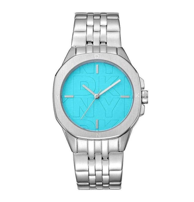 Дамски часовник  DK1L012M0045 - стомана - 34мм - сив - кварцов механизъм - водоустойчивост 5 ATM DKNY