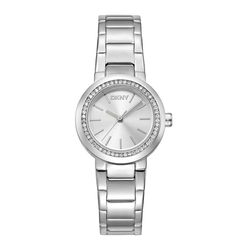 Дамски часовник  DK1L024M0115 - стомана - 28мм - сив - кварцов механизъм - водоустойчив на 5 ATM DKNY