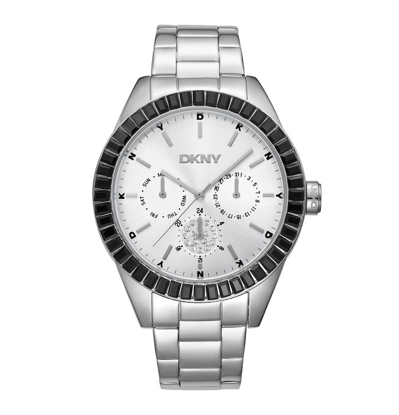 Дамски часовник  DK1L027M0035 - стомана - 40мм - сив - кварцов механизъм - водоустойчивост 5 АТМ DKNY