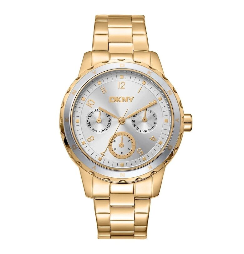 Дамски часовник  DK1L054M0045 златист 38мм стомана кварц 5ATM DKNY