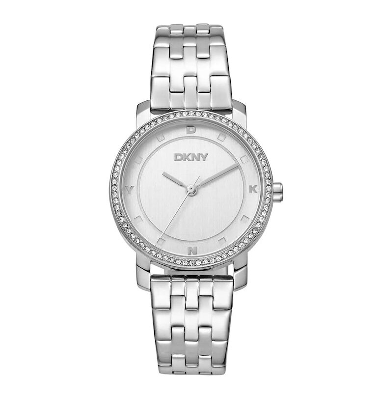 Дамски часовник  DK1L065M0035 - стомана - 32мм - сив - кварцов механизъм - водоустойчив 5 ATM DKNY