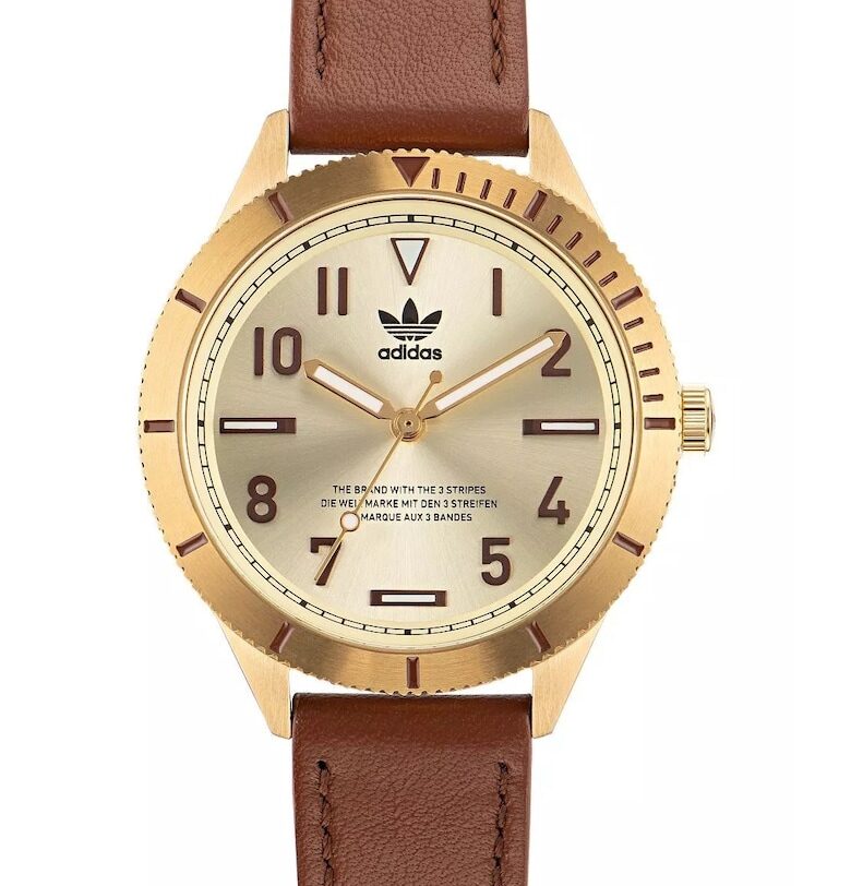 Дамски часовник  EDITION THREE SMALL - неръждаема стомана - силиконова каишка - 36x8 мм - златист adidas