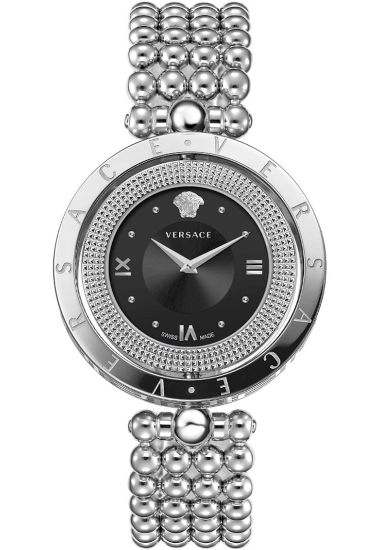 Дамски часовник Eon - метална верижка - 34мм - 5 АТМ - сребрист Versace