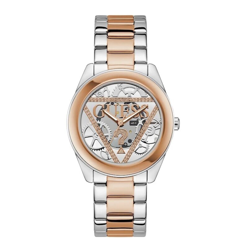 Дамски часовник  U1421L2M 40мм стомана - розово-златна каишка - кварцов механизъм - водоустойчив до 3 ATM GUESS