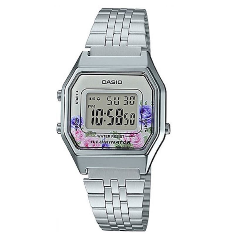 Дамски часовник  Vintage ICONIC - Дигитален 1047729784 - Сребърен Casio