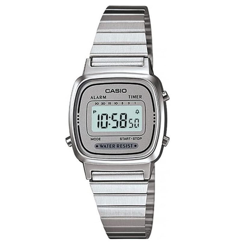 Дамски часовник  Vintage Mini LA-670WA-7 - Дигитален 823786235 - Сребрист Casio