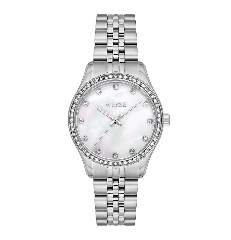 Дамски часовник  WWL109708 34мм стомана - метална верижка - водоустойчив на 5 АТМ - метален цвят Wesse