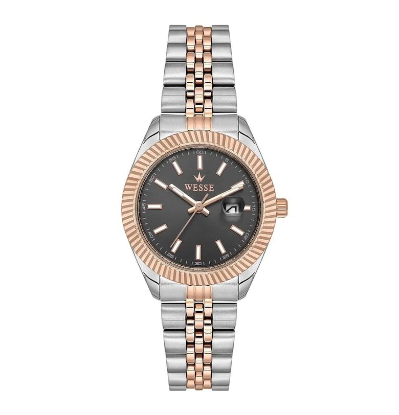 Дамски часовник  WWL1115B09 32мм - стоманен корпус - стоманена верижка - розово злато - водоустойчивост 5 АТМ Wesse