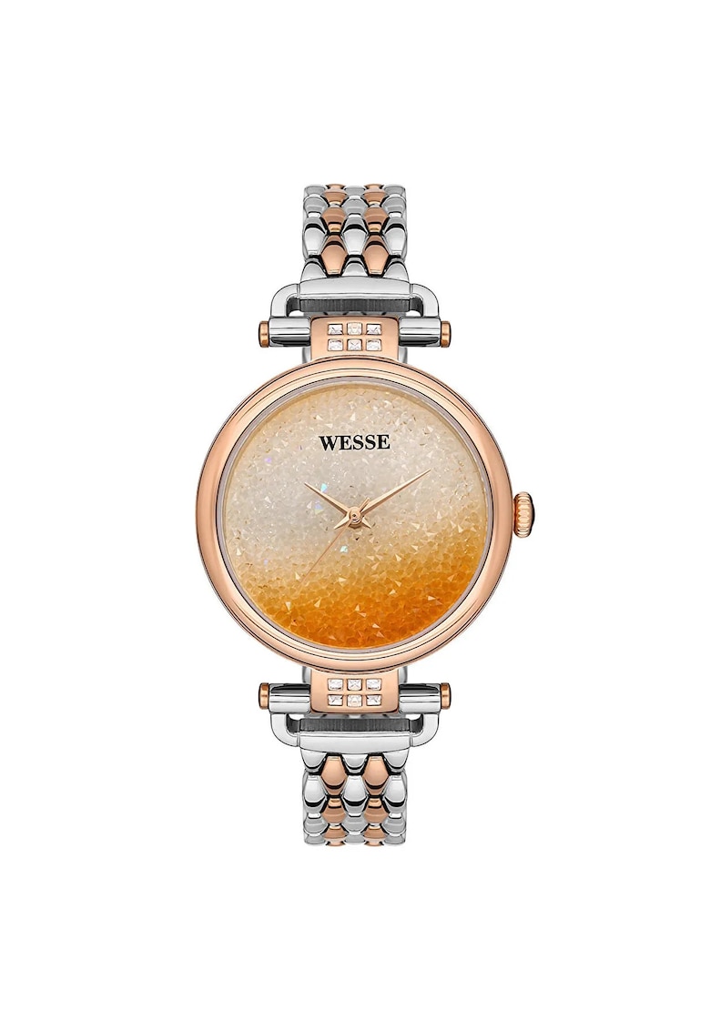 Дамски часовник WWL302902 - 34мм - стоманена каишка - розово-златист/сребрист - 5 АТМ Wesse