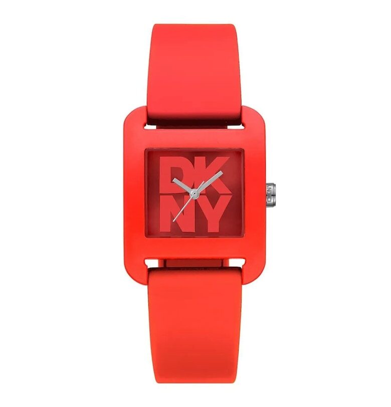 Дамски часовник  модел DK1L002P0075 - червен - 26x30мм - водоустойчив 3 АТМ DKNY