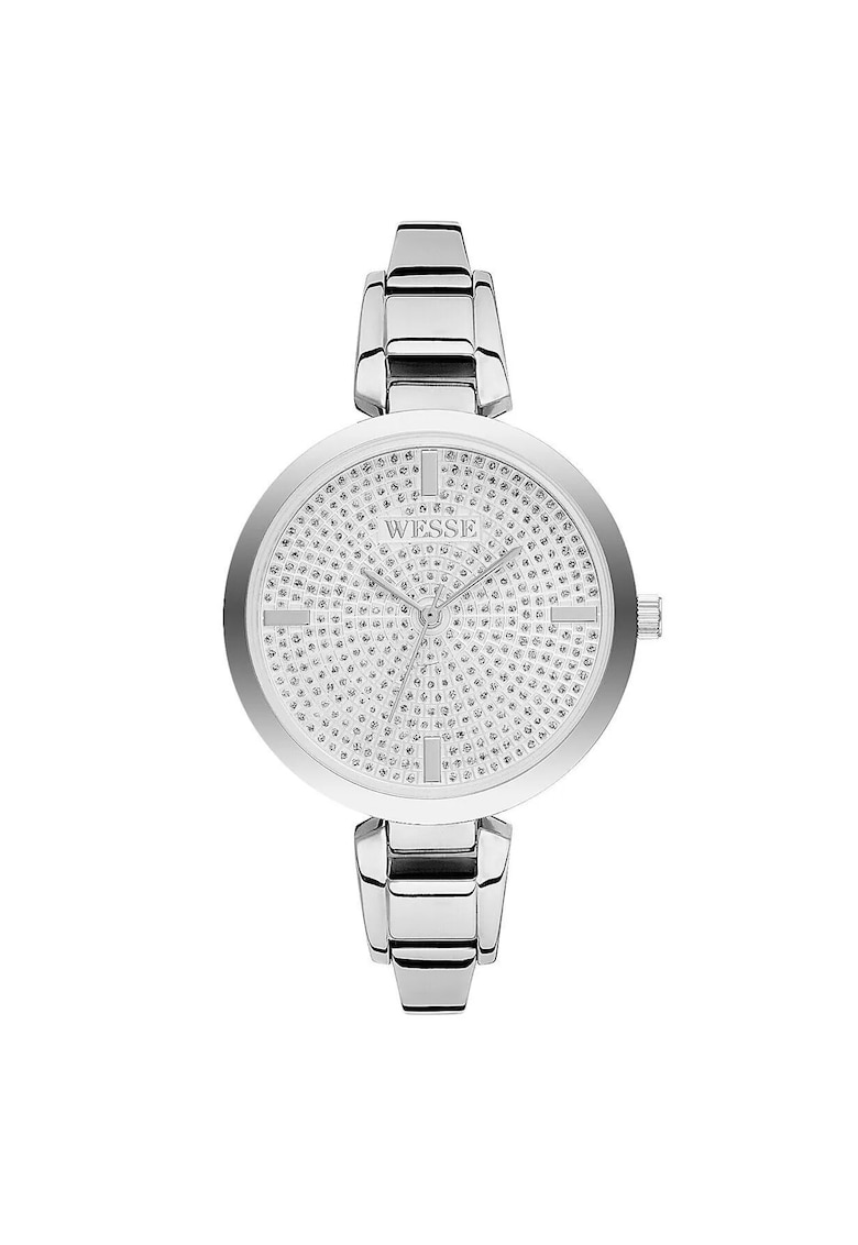 Дамски часовник модел WWL101403A - стомана - сив - 36x7мм - водоустойчив 5 ATM - с кристали Swarovski Wesse