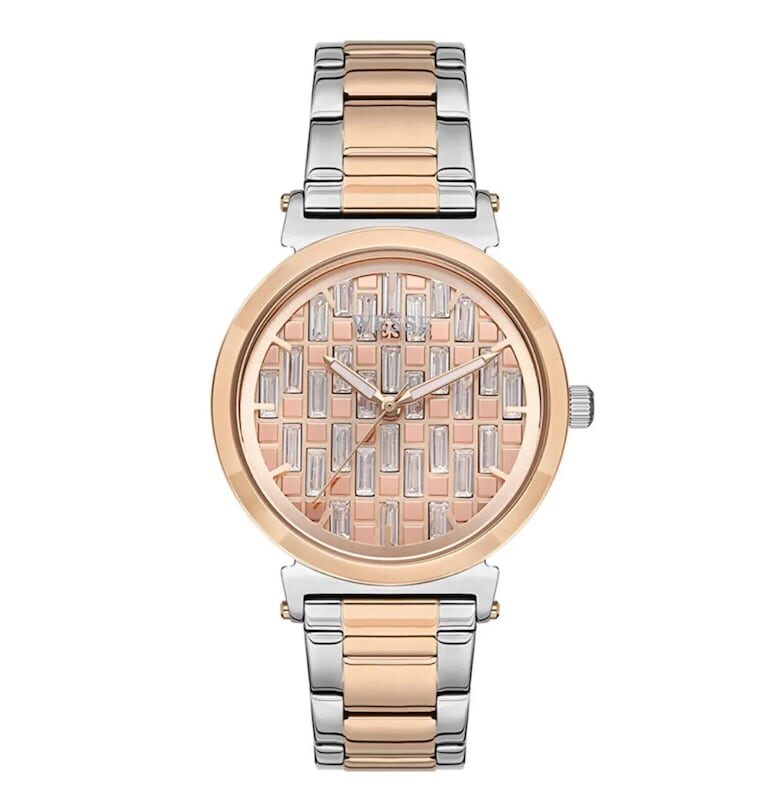 Дамски часовник  модел WWL109804 - кръгъл корпус 38 мм - стоманена каишка - розово-златист/сребрист - 5 АТМ Wesse