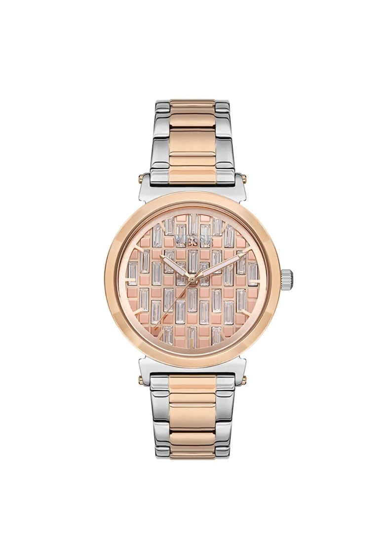 Дамски часовник модел WWL109804 - кръгъл корпус 38 мм - стоманена каишка - розово-златист/сребрист - 5 АТМ Wesse